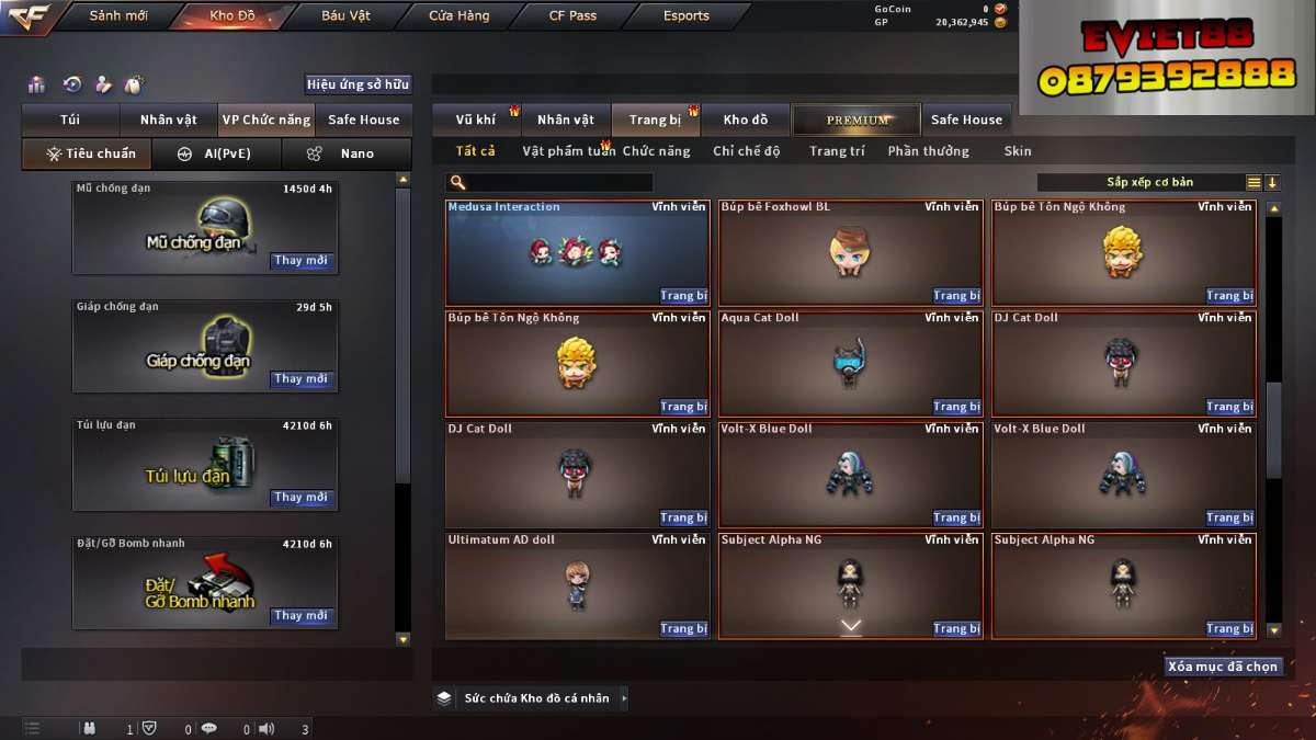 shop acc cf uy tin gia re